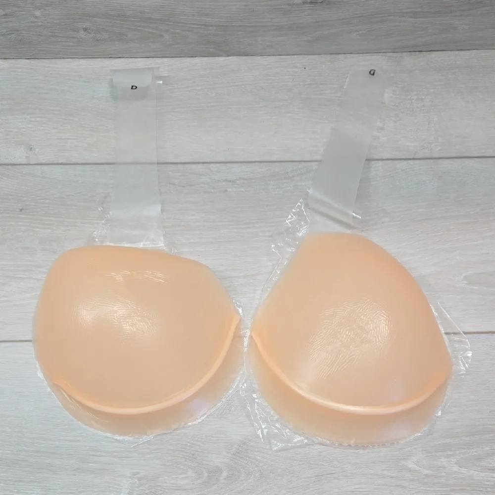 NEW Nude Adhesive Silicone Bra Cups Sz D
